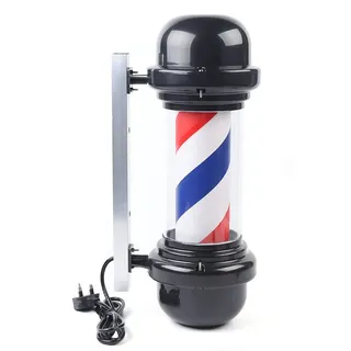 SOPERIT Barber Barbierpfosten LED drehbar 50 cm – Leuchtreklame rot weiß blau für Barber Shop, Dekoration Vintage Friseursalon, 220 V (rot, weiß, blau, 20 Zoll)