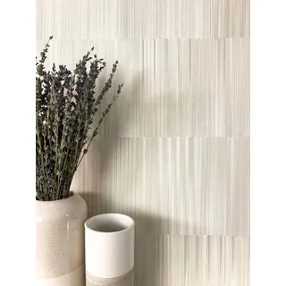 Newroom Tapete Beige Vlies Linienoptik - Modern Geometrisch Grafisch Muster für Wohnzimmer Schlafzimmer