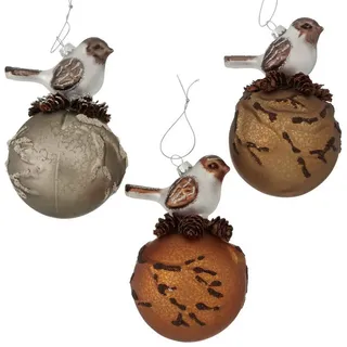 BOLTZE GRUPPE GmbH Weihnachtsbaumkugel Weihnachtskugel Tirian 3 sortiert Glas Ø.8 cm Stückpreis