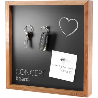 PERQS® CONCEPT board – Magnettafel, Kreidetafel und Schlüsselbrett in einem – vielseitiges Magnetboard mit edlem Akazienholzrahmen (FSC®-zertifiziert) – als Vision Board, Pinnwand, Memoboard