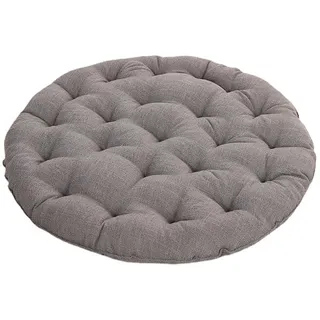 LZTENRETO Große Bodenkissen,Rund Leinen Futon-Kissen Japanischer Stil Getuftet Boden-Kissen Meditations-Kissen für das Sitzen auf dem Boden Fenster-Kissen für Yoga Sofa Balkon (Grau,40x40x6cm)