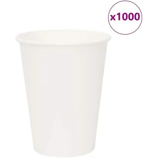 vidaXL Pappbecher 0,3 l Weiß 1000 St.