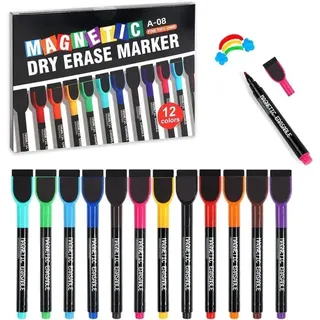 Whiteboard-marker – Trocken Abwischbarer Whiteboard-marker Mit Schwamm, Magnetische Marker Für Whiteboards Und Flipcharts