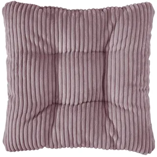 sleepling Sitzkissen in Cord-Optik, Stuhlkissen, Zierkissen, Dekokissen, aus weichem Möbelstoff, abriebfest, anschmiegsam, wendbar, 38 x 38 cm rosa