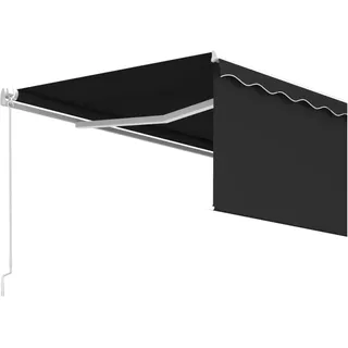 vidaXL Gelenkarmmarkise mit Rollo 400 x 300 cm anthrazit 3069299