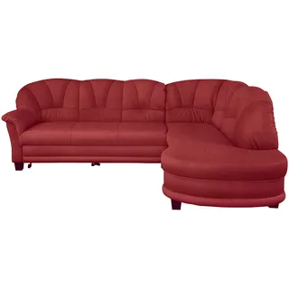 Ecksofa HOME AFFAIRE "Camelita L-Form" Sofas Gr. B/H/T: 231 cm x 86 cm x 81 cm, Microfaser PRIMABELLE, Ottomane rechts, ohne Bettfunktion, rot (bordeau) Ecksofas wahlweise mit Bettfunktion