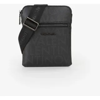 Umhängetasche VALENTINO BAGS "KING RE", Herren, Gr. B/H/T: 16,5cm x 20,6cm x 1cm, schwarz, Lederimitat, Taschen Umhängetasche, Herren-Schultertasche, Crossbodybag mit Allover-Logodrucken