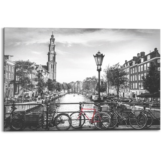 Reinders! Holzbild »Amsterdam Canal«, (1 St.), 52039666-0 schwarz/weiß B/H/T: 90 cm x 60 cm x 2 cm