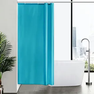 Duschvorhang, Türkis, Textil, 100x200 cm, Badtextilien, Duschvorhänge