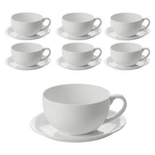 MaxwellundWilliams Kaffeetassen Cashmere Cappuccino, Porzellan, 6 Tassen und Untertassen 350ml 12-teilig