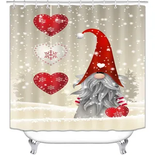 Weihnachtswichtel-duschvorhang Fürs Badezimmer, Frohe Weihnachten