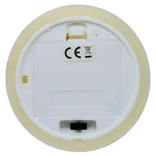 B&S LED-Kerze LED Echtwachskerze elfenbein bewegliche Flamme und Timer H:30 x Ø 9 cm weiß