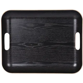 TABLE PASSION Tablett rechteckig classic 45x36 cm schwarz - Tisch Passion Rechteck Holz 45x36 cm