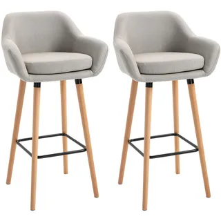 Homcom Barhocker 55 x 48 x 100 cm Beige