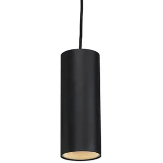 QAZQA Tubo 3-flg. GU10 50 mm Schwarz/Aluminium