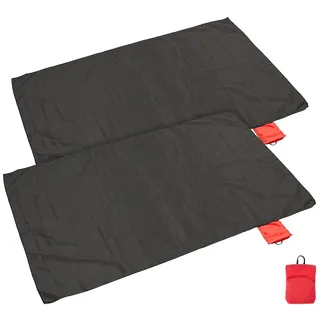 PEARL Campingdecke: 2er-Set Mini-Picknickdecke 70 x 110 cm, kleines Packmaß, 55 g (Camping-Sitzunterlage, Pocket-Picknickdecke, Zelt)