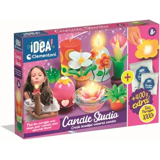 Clementoni Kerzen Idea selber machen - DIY Kerzen-Set inkl. Nachfüllset | Kreativset zum Herstellen & Gestalten von Blumentopf-, Calla-, Margeriten- & Sukkulenten-Kerzen für Kinder ab 7 Jahren, 83032