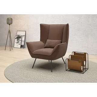 Home Affaire Relaxsessel Kilrea Polyester 90 x 112 x 94 cm Braun mit Extra hoher Rückenlehne