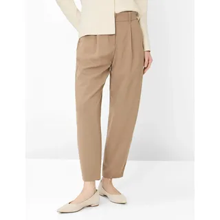 5-Pocket-Hose BRAX "Style MEGAN S", Damen, Gr. 34, Normalgrößen, hellbraun, Web, 53% Polyester, 43% Schurwolle, 4% Elasthan, Hosen 5-Pocket-Hose