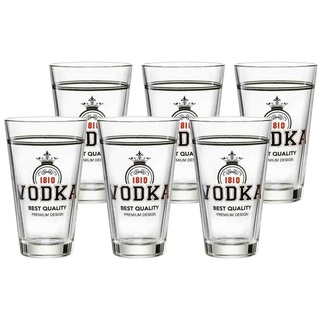 Ritzenhoff & Breker Longdrinkglas SPIRITS Vodka Becher 330 ml 6er Set, Glas weiß