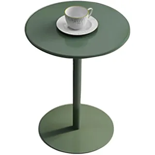 DMCHENGMA Moderner runder grüner Tisch mit Metall-Eisen-Tischplatte und stabilem Sockeltisch, Küchentisch für 2–4 Personen für kleinen Raum, Heim- und Freizeittisch (Size : 40.5 x 72cm)