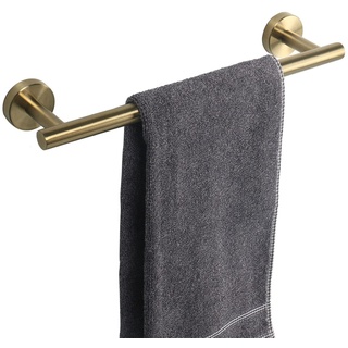 TocTen Badetuchstange – dicker SUS304 Edelstahl-Handtuchhalter, Handtuchstange für Badezimmer, strapazierfähig, Wandmontage, Handtuchhalter (40,6 cm, Gold)