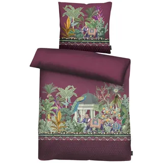 Apelt Bettwäsche Karma, Mehrfarbig, Bordeaux, Textil, Elefant, 135x200 cm, pflegeleicht, Schlaftextilien, Bettwäsche, Bettwäsche, Satin-Bettwäsche