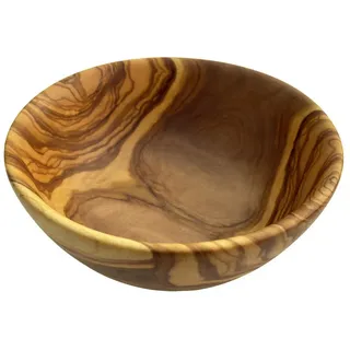 medina mood Servierschale "The Smooth Season" – Fein – Schale aus Olivenholz, feine, leichte Holzschale, handgefertigt, Müsli-, Dip- & Snackschale Ø 16 cm