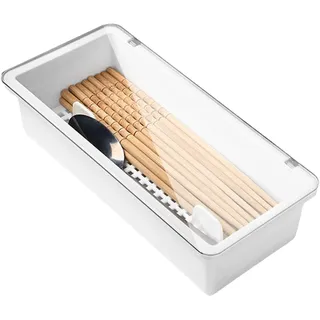 Besteckkasten Mit Deckel Besteckeinsatz Besteckbox Tragbar Besteckaufbewahrung Für Küchenschublade Und Arbeitsplatte Besteck Organizer Besteckkasten Für Schubladen Entwässerung Besteckbehälter