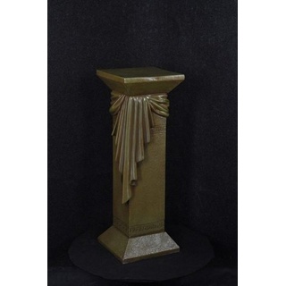 JVmoebel Skulptur »Medusa Säule Römische Säulen Marmor Skulptur Figur Deko Dekoration« braun