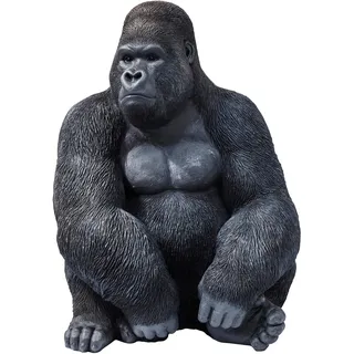 Kare DESIGN Deko-Figur Gorilla XL Polyresin Schwarz