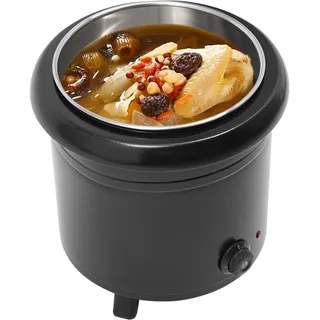 Elektrischer Suppenwärmer 13L, 400W Edelstahl Suppenkocher mit Temperaturregelung 30-85°C, Elektrischer Profi Gastro Suppenwärmer