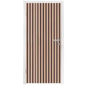 MuchoWow Türtapete Holzoptik - Regale - Retro, Matt, bedruckt, (1 St), Türfolie Selbstklebend, Türtapete, Türdeko Poster, 95x235 cm 95 m x 235 m