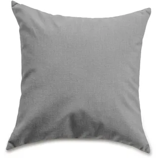 TexDeko BeSmart 2er Pack Dekokissen 37x37cm mit Abperleffekt Samt Bezug mit Reißverschluss für Palettenkissen (Grau)