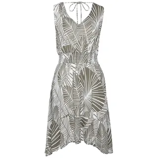 s.Oliver Strandkleid Khaki/Creme 40