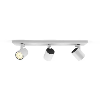 Philips Hue White ambience Runner Dreier-Spot, Intelligenter Einbaustrahler, Bluetooth/Zigbee, Weiß, LED, Aluminium, GU10 - Weiß