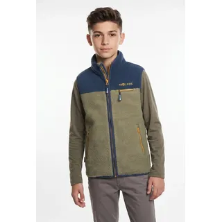 TROLLKIDS - Fleeceweste KIDS Hemsedal in moss/mystic blue, Gr.92