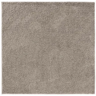 benuta Hochflorteppich, Hellgrau, Kunststoff, Beton Optik, Quadratisch, 160x160 cm, Oeko-Tex® Standard 100, pflegeleicht, Teppiche & Böden, Teppiche, Hochflorteppiche & Shaggys