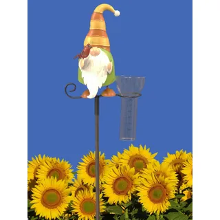 Pommerntraum ® | Regenmesser Niederschlagsmesser Pluviometer Gartendekoration Gartenstecker Zwerg Wichtel Gnom (Gartenzwerg)
