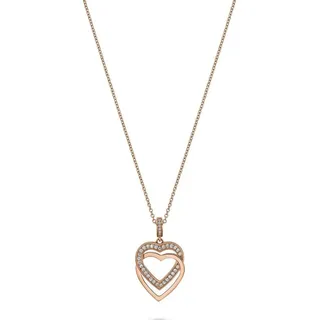 JETTE Silberkette JETTE Damen-Kette 925er Silber 39 Zirkonia Herz, SWING HEART goldfarben