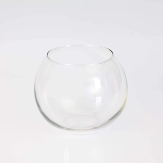 INNA-Glas Kugelvase - Dekoglas TOBI, klar, 12cm, Ø 14cm - Kerzen Glas - Pflanzgefäß