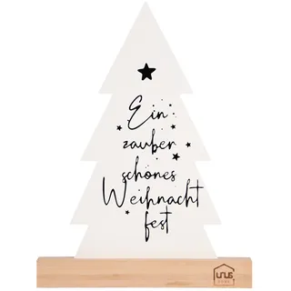 UNUS® Tannenbaum-Aufsteller aus Bambus & Metall Weiß, Nachhaltige Weihnachtsdeko
