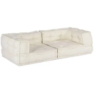 vidaXL Pouf Modular Stoff 140 x 70 x 36 cm Creme