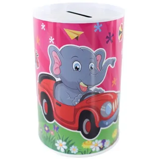 Marabellas Shop Spardose Metall-Spardose für Kinder ohne Öffnung im Tier Design ca. 12,5 cm, (1-tlg), Kompaktes Format bunt