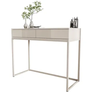 lookway Glamour Konsolentisch 100x81x42 cm Beige