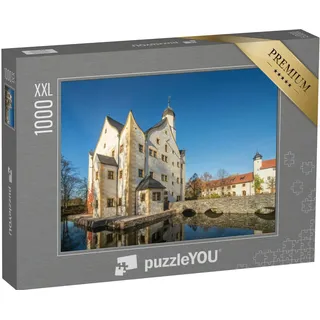 Puzzle 1000 Teile XXL „Wasserschloss Klaffenbach bei Chemnitz, Deutschland“ – aus der Puzzle-Kollektion Chemnitz