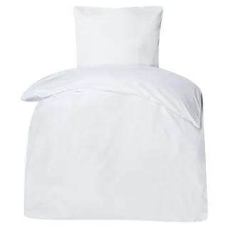 Sonderangebot!! Hotelbettwäsche Linon weiß 135x200 / 80x80 cm Bettwäsche