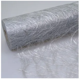 Deko AS Tischläufer Sizoweb Tischläufer - silber - 20 cm - 5 Meter auf der Rolle - 64 003 (1-tlg, 1 Rolle Tischläufer), Strapazierfähig silberfarben