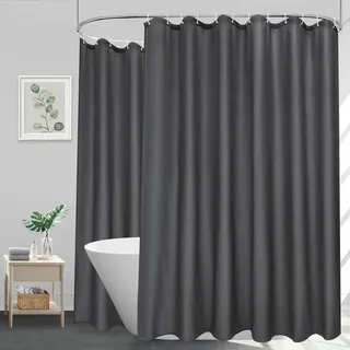 luxuskollektion Duschvorhang 300 x 200 cm Dunkelgrau