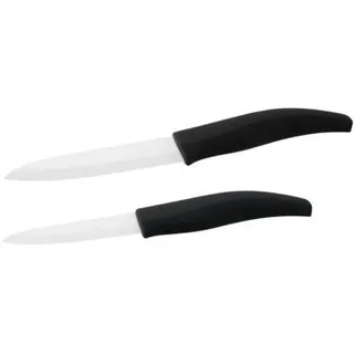 [n]fibrecare Messerset Nirosta aus Keramik 2 Stücke, Küchenmesser, Weiss, Schwarz